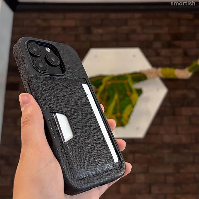 Smartish® iPhone 16 Pro Max Wallet Case - Wallet Slayer Vol 2 [Slim + Protective] Credit Card Holder w/Kickstand - Drop Tested Hidden Card Slot Cover for Apple iPhone 16 Pro Max - Custom Prints