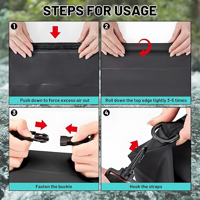 Waterproof Dry Bag,Roll Top Sea Turtle Coral Starfish Small Waterproof Backpack 5L/10L/20L Floating Lightweight Bags for Kayaking, Boating, Fishing, Swimming Camping with Waterproof Phone Case