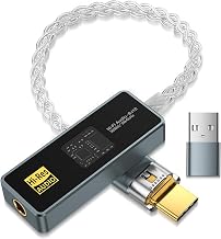 USB C to 3.5mm Audio Adapter Equipped with Dual DAC Chip CX31993&SGM8262, Audio Dongle with HiFi Amplifier, USB C to 3.5mm Headphone Aux Converter & USB A Adapter for Android iPhone iPad PC Mac - Image 1