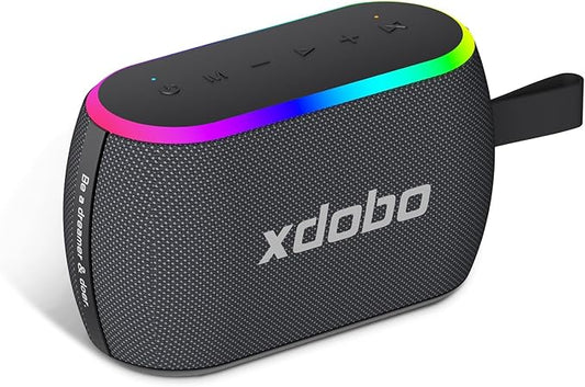 xdobo X8 II Mini Portable Bluetooth Speaker Small Bluetooth Speaker Waterproof IPX6 Computer Speakers Wireless with RGB Lights for Home/Outdoor/Party/Beach/Birthday Gift