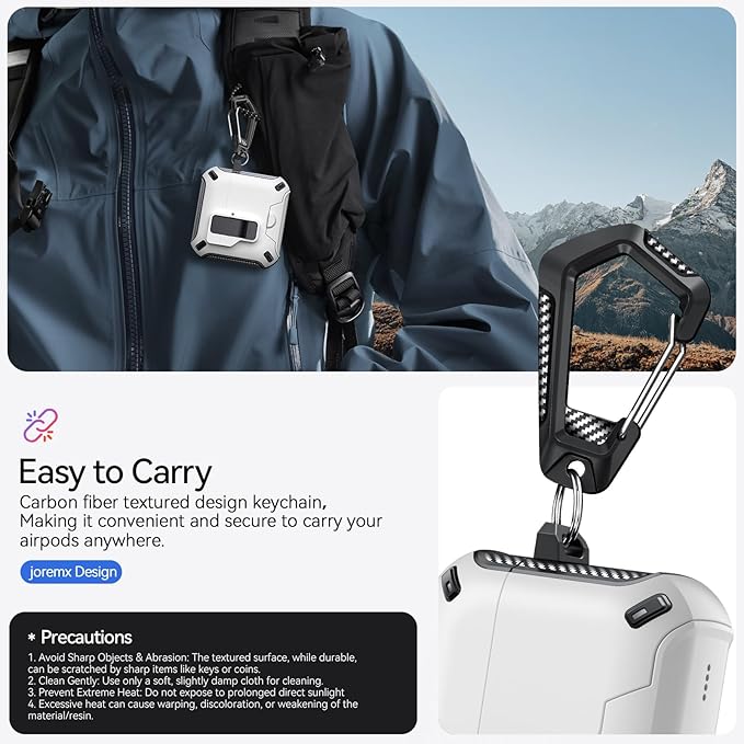 for AirPods 4 Case (2024) with Phone Stand,（with Automatic Snap Switch） Carbon Fiber Design Protection Cover with Cleaning Pen,White