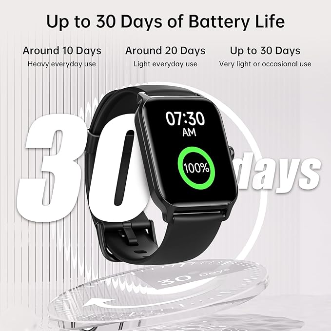 Tensky Smart Watch for Men/Women, 1.85'' HD Activity Smartwatch for Android/iPhone/Samsung/(Bluetooth Call), Alexa Built-in, 100+ Sport Modes Fitness Digital Tracker, Sleep/Heart Rate/SpO2 Monitor