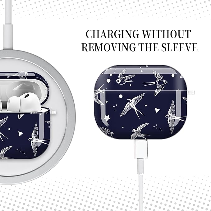for AirPods Pro 3 Case, Compatible with AirPods Pro 3rd Generation Case (2025), Shockproof Protective Cover with Golden Carabine (Cute Bird)