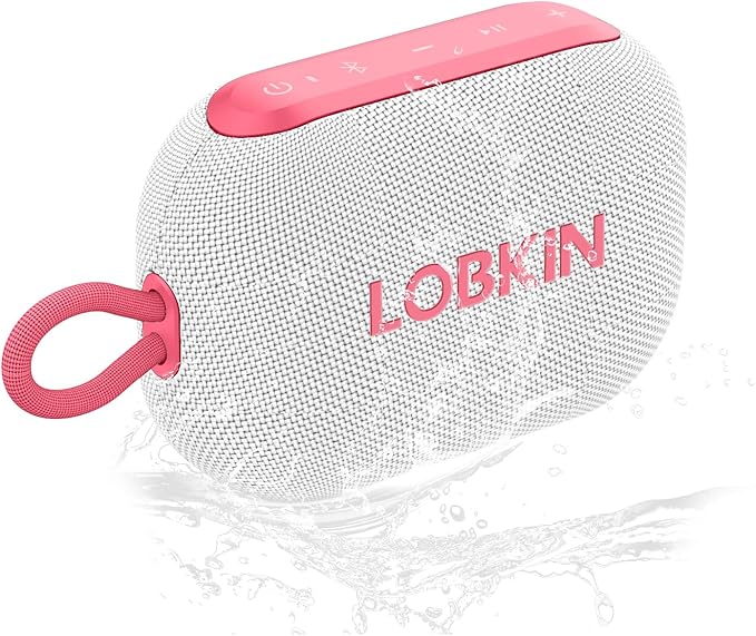LOBKIN Portable Bluetooth Speaker,IP67 Waterproof Small Bluetooth Speaker 20H Playtime 10W Loud Sound BT 5.4 Wireless Stereo Pairing for Home/Outdoors/Travel