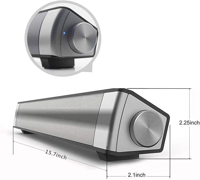 TOPROAD Bluetooth Speaker, Portable Wireless Speaker, USB Powered Speaker with Loud HD Sound, Bluetooth 5.0, Built-in Mic, for Smartphone, Tablet, PC, Projector