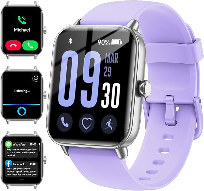 Smart Watches for Women/Men, 1.85" HD Alexa Built-in Smart Wacth for Android Phones/iPhones With SpO2 & Heart Rate Monitor, Sleep & Step Tracker, 120+ Sport Modes Fitness Tracker Watch for Women Men