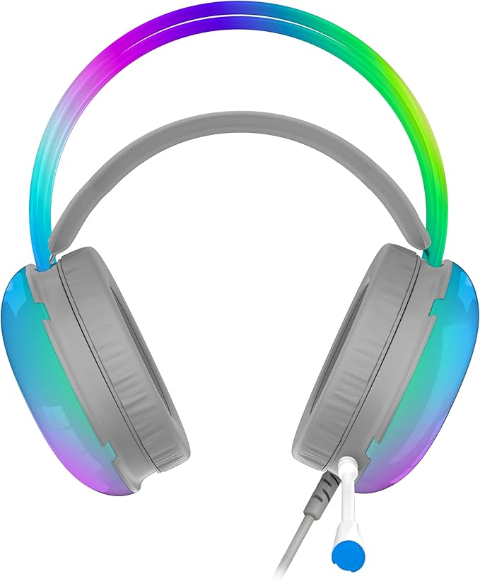 Supersonic IQ Sound IQ-490RGB Pro-Wired Gaming Headset, 7.1 Surround Sound, RGB Lighting, Hi-Fi Speaker, Comfortable Fit, 360° Rotating Microphone, Universal Compatibility PC, Laptop and Mobile