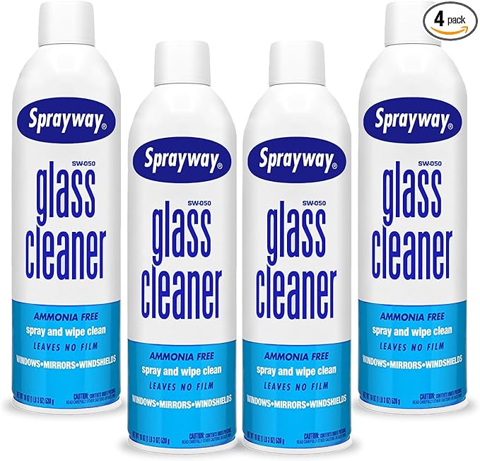 Sprayway Glass Cleaner Aerosol Spray Clean Fresh Scent