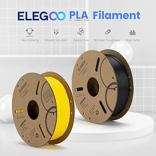 ELEGOO PLA Filament 1.75mm Purple 1KG, 3D Printer Filament Dimensional Accuracy +/- 0.02mm, 1kg Cardboard Spool(2.2lbs) 3D Printing Filament Fits for Most FDM 3D Printers