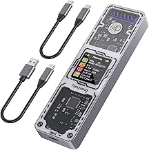 fanxiang SSD Enclosure, USB 3.2 Gen 2 (10 Gbps), M.2 NVME/SATA SSD Enclosure, USB Adapter/Reader, Solid State Drive External Enclosure, Supports M and B+M Keys and Size 2230/2242/2280 SSDs, MD86 - Image 1