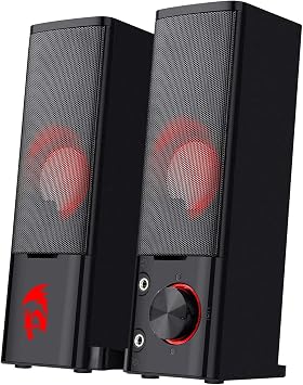 Redragon GS550 PC Gaming Speakers 2.0 Channel Stereo Enhanced Sound, Black