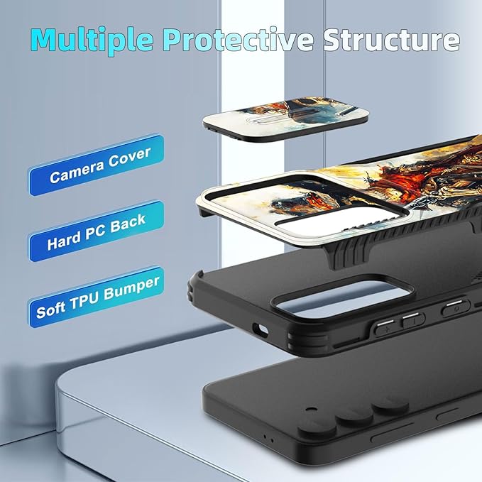for Galaxy S26 Plus Case Built in Slide Camera Lens Cover,Heavy Duty Shockproof Protection Dual Layer Case for Samsung Galaxy S26 Plus 6.7" 2026,Cool Skull