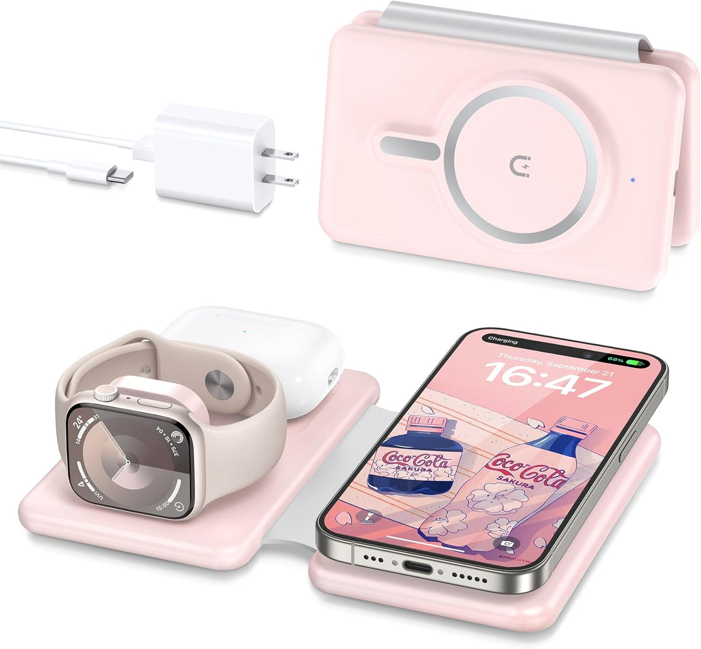 3-in-1 Wireless Charging Station — iPhone, Apple Watch & AirPods