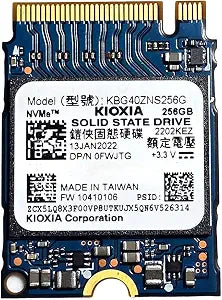 Toshiba(Kioxia) 256GB PCIe NVMe 2230 SSD (KBG40ZNS256G) (OEM), 30mm