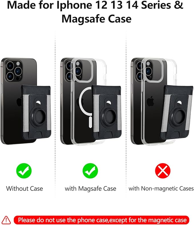 ExtreLife for Magsafe Wallet with Airtag Holder, Magnetic Wallet for iPhone 17/16/15/14/13/12 Series, 9-Card Holder, Open ID Window, Adjustable Stand, RFID Blocking, Black