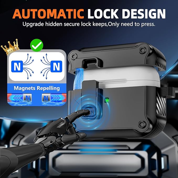 Compatible with AirPods Pro 3 Case,Magnetic Automatic Lock with Cleaning Kit,Compatible with Magsafe Cover-Black