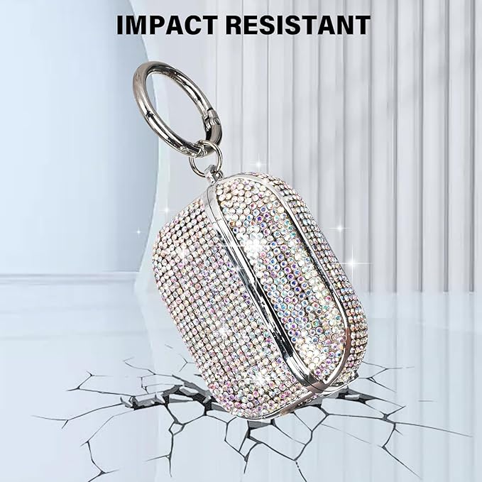 LUVI for AirPods Pro 3 Diamond Case Rhinestone Bling Glitter Crystal Shiny Sparkle Cute for AirPods Pro 3 Cover for Girls Women Wireless Charging Luxury Skin Colour