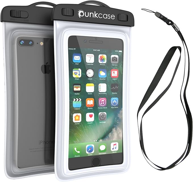 Waterproof Phone Pouch, PunkBag Universal Floating Dry Case Bag for Most Cell Phones incl. iPhone 8 Plus & Samsung Galaxy S9 | Perfect for Keeping Your Cellphone & Valuables Dry and Safe