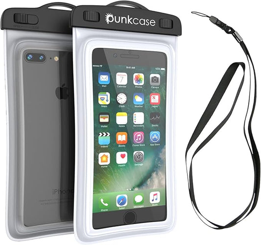 Waterproof Phone Pouch, PunkBag Universal Floating Dry Case Bag for Most Cell Phones incl. iPhone 8 Plus & Samsung Galaxy S9 | Perfect for Keeping Your Cellphone & Valuables Dry and Safe