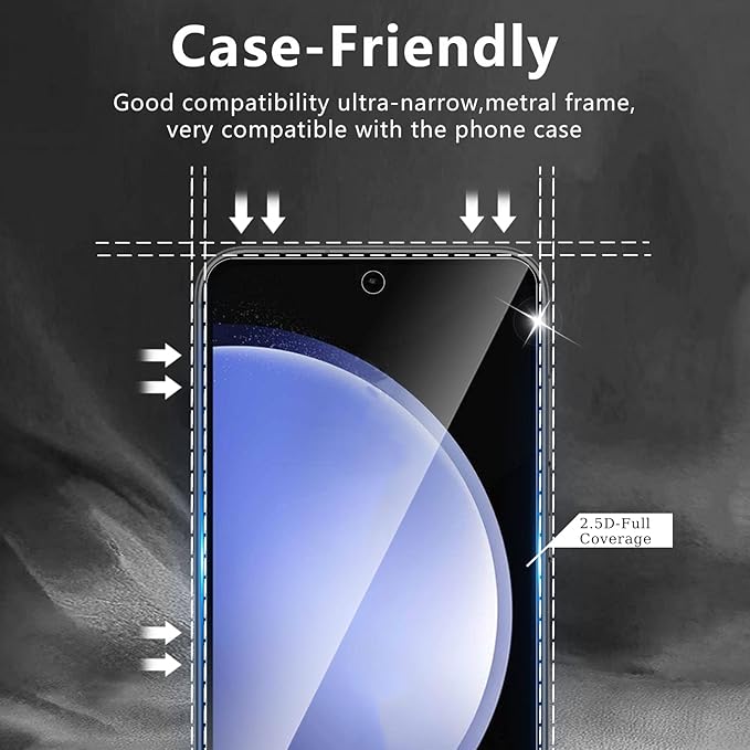 3 Pack Screen Protector Designed for Galaxy S23 FE with 3 Pack Tempered Glass Camera Lens Protector,Ultra HD Clear,9H Hardness,Easy Install - Case Friendly,Scratch Resistant