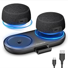 Bluetooth Speaker Set with Magnetic Base for Multi Room, TWS Stereo Sound with RGB Lights, 10H Playtime, Dual Bluetooth 5.4 Portable Wireless Speaker for TV,Home Theater, Outdoor, Meeting - Image 1