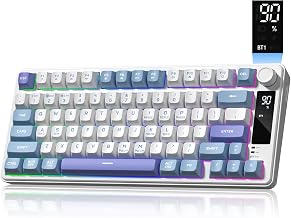 Womier DK75 75% Wireless Gaming Keyboard, Creamy Computer Keyboards, Blue - Image 1