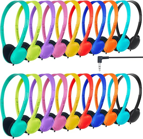 30 Pack Class Set Headphones for Students School Classroom