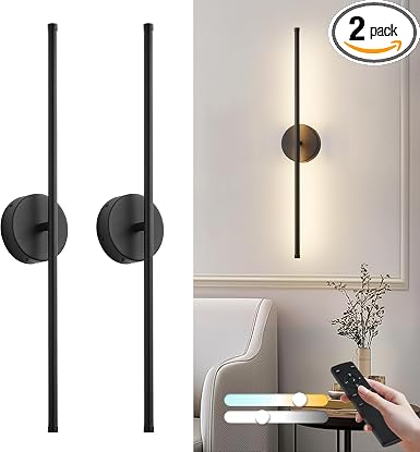 KARTOOSH Removable Battery Operated Wall Sconces Set of Two