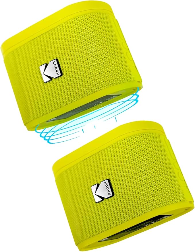 KODAK SOUNDBRIX Magnetic Splittable Bluetooth Speaker Wireless Portable Bluetooth Speaker with 4 Speaker Pairing Stereo Sound and 5H Playtime Water Resistant for Home Outdoor for Men Women
