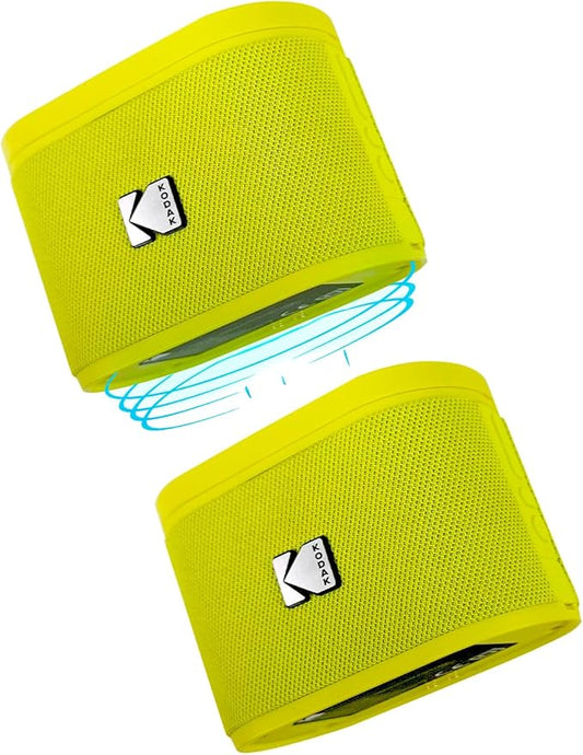 KODAK SOUNDBRIX Magnetic Splittable Bluetooth Speaker Wireless Portable Bluetooth Speaker with 4 Speaker Pairing Stereo Sound and 5H Playtime Water Resistant for Home Outdoor for Men Women