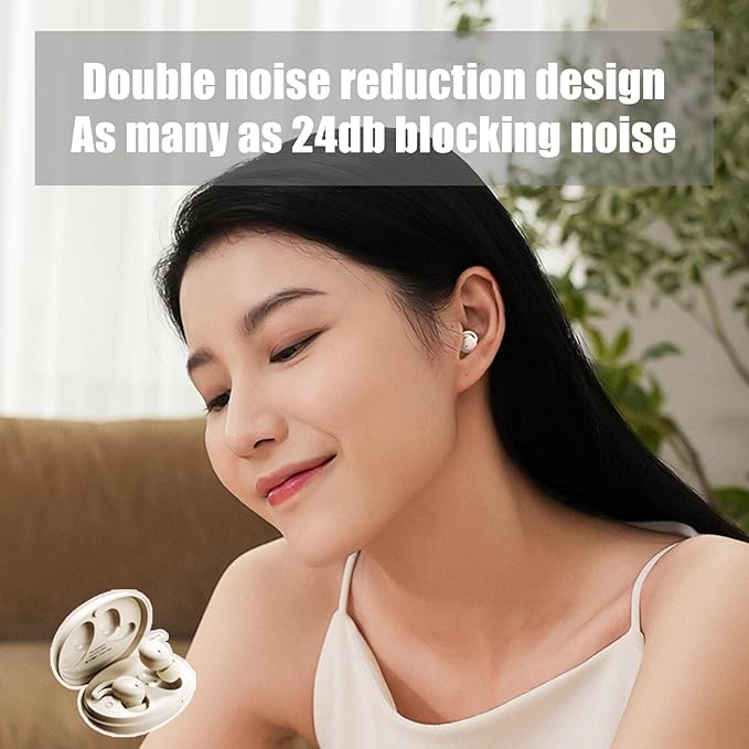 Sleep Headphones Sleep Earbuds Sleeping Headphones Sleep Headphones Wireless Sleep Ultra-Thin Bluetooth 5.3 Headphones Sleep Earbuds for Side Sleepers Noise-Blocking 5H(Black)