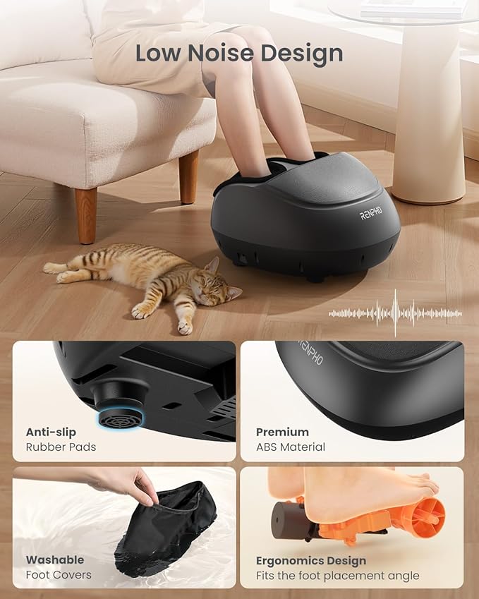 RENPHO Full Foot Massager Machine, 2026 Upgraded Shiatsu Foot Massager with Heat, FSA Eligible HSA Store Eligible, Plantar Fasciitis Massager, Christmas Gifts for Women Mom Men Dad, Fits Up to Size 13