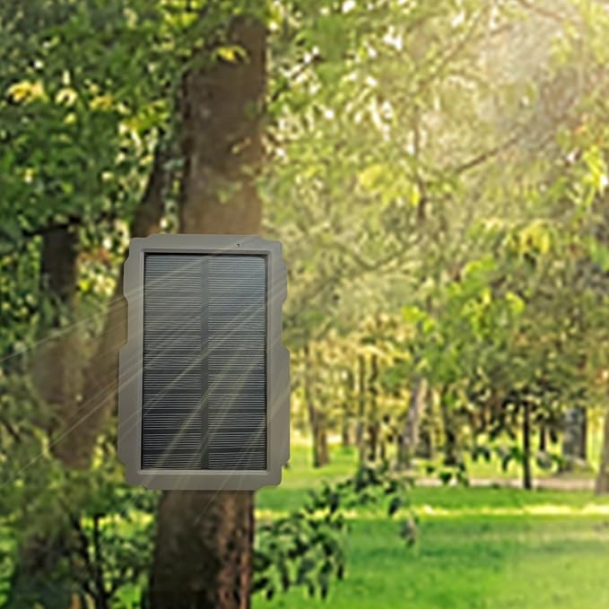 Lixada Trail Camera Solar Panel Kit 3000mAh 6V-12V Rechargeable with 360° Rotable Holder and 9.8ft Cable, Solar Charger for Hunting Camera