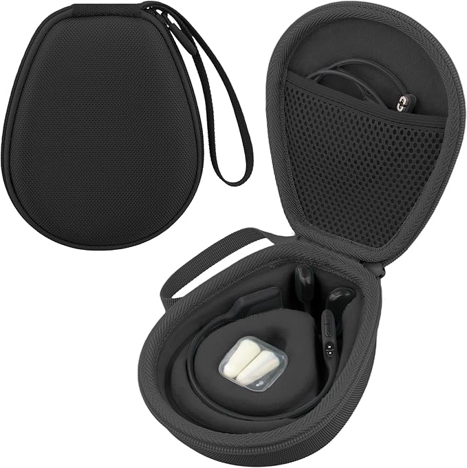 co2CREA Hard Case for SHOKZ New OpenRun Pro 2/1/Mini, OpenRun Standard/Mini, OpenMove, OpenSwim Pro, OpenSwim, Compatible with All SHOKZ Open-Ear Bone Conduction Sport Headphones, Black Case