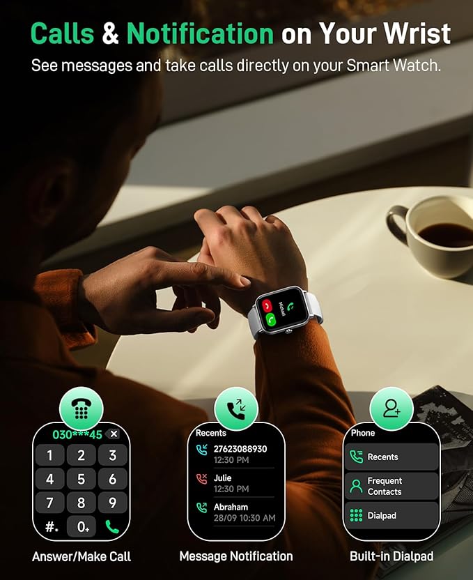 Smart Watch for Android Phones/iPhones, 1.85" HD Smart Watches for Women/Men with Heart Rate/SpO2/Sleep Monitor, 3ATM Waterproof Fitness Tracker Watch with 120 Sport Modes, Health Tracker, Gift