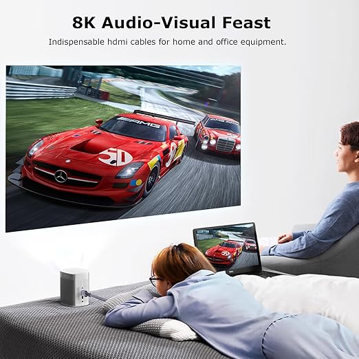 HDMI 2.1 Cable 6.6 FT 10-Pack, Shielded 8K HDMI Cord 6.6FT, 48Gbps High Speed Computer HDMI TV Monitor Cord-8K@60Hz, 4K@120Hz/165Hz, HDCP 2.2&2.3, HDR 10 for ARC, eARC, PS4 PS5 Sound Bar/Roku