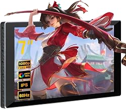 wisecoco 7 inch Portable Monitor 1080P FHD 60Hz Mini Pocket Touchscreen Display USB C HDMI Ultra Thin Lightweight IPS Second Screen Gaming for Raspberry Pi 5/4 PC/Laptop/PS5/XBOX/Switch - Image 1