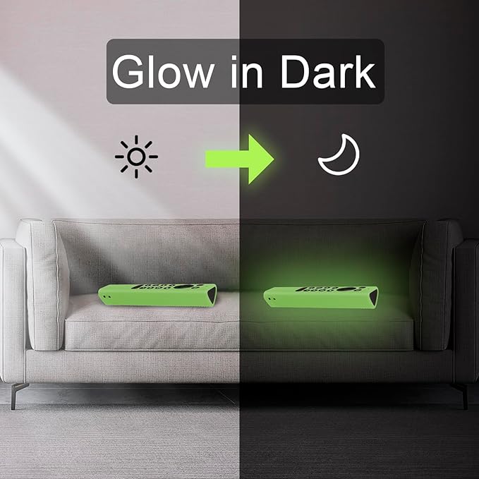 Luminous Green Remote Case Fit for NVIDIA Shield TV Pro/4K HDR Remote Lightweight Anti-Slip Skin-Friendly Silicone Skin Sleeve