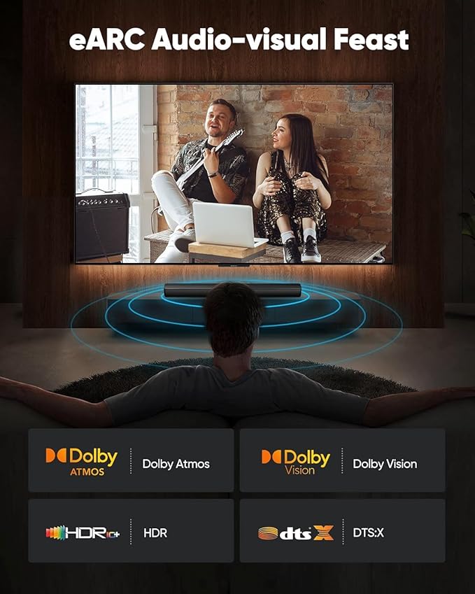 Highwings 10K 8K 4K HDMI Cable 48Gbps 5FT/1.5M, Ultra High Speed HDMI Cable 2.1 Braided Cord-4K@120Hz 8K@60Hz, DTS:X, HDCP 2.2 & 2.3, HDR 10+ Compatible with Roku TV/PS5/PS4/UHD TV/Blu-ray