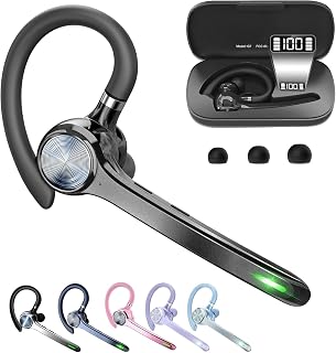 HEIBAS Bluetooth Headset, Wireless Earpiece with Mic for Work - Image 1
