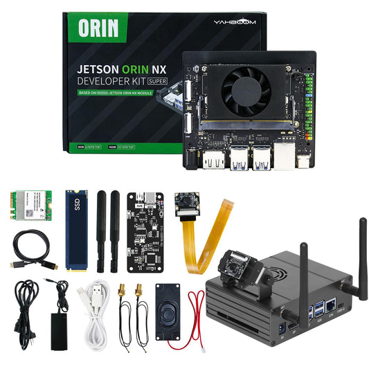Yahboom Jetson Orin NX Super 157TOPS with AI Large Model Voice Module,IMX219 CSI Camera,256GB SSD,Jetson Aluminum Case for Mechanical Engineers Embedded Edge Systems