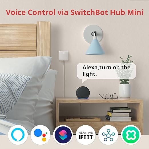 SwitchBot Smart Switch Button Pusher(3Pack) with Hub Mini with Remote, Wireless App & Timer Control, Compatible with Alexa, Google Home, IFTTT, Easy to Use, Smart Light Control Set