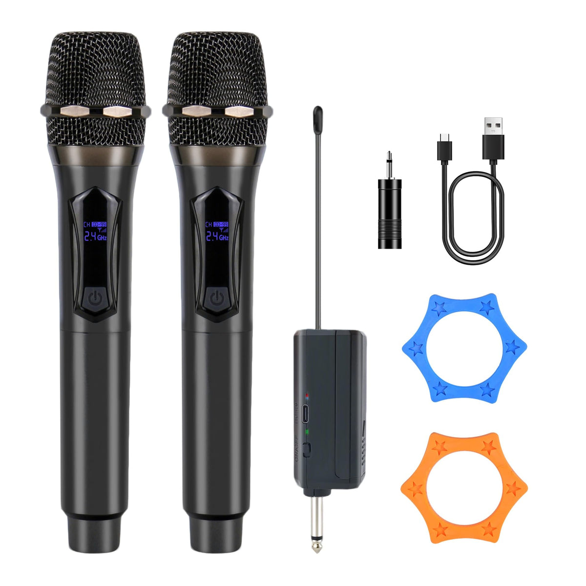 Wireless Karaoke Microphone dynamic Mic Up160ft range handheld plug-and-play design rechargeable Compatible with karaoke machines and PA systems Ideal for party、church Singing and other scenarios