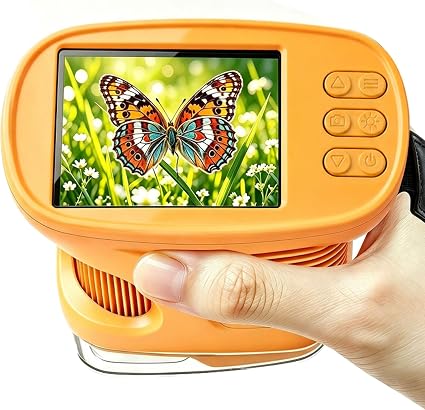 1000X Handheld Microscope for Kids,Mini Pocket Digital Microscope-Yellow