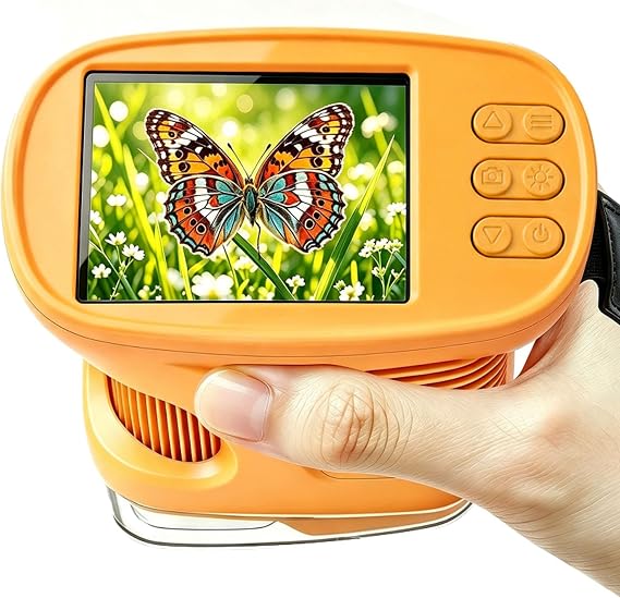 1000X Handheld Microscope for Kids,Mini Pocket Digital Microscope-Yellow
