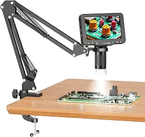 5" LCD Digital Soldering Microscope for PCB Repair with C-Clamp