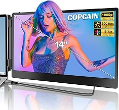 S1 14” Portable Monitor for Laptop Screen Extender Monitor 1080P FHD IPS Dual Laptop Monitor Extender Plug and Play Type-C/HDMI for 13-17.3inch Laptop（Windows,Mac,Android, Dex） - Image 1