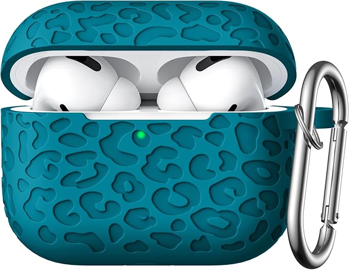 Fashion Engraving Leopard Case Compatible for Airpods Pro 2 Case Cover 2022/Airpod Pro Case Cover,Soft Silicone for Airpods Pro 2nd Generation Case,Front LED Visible