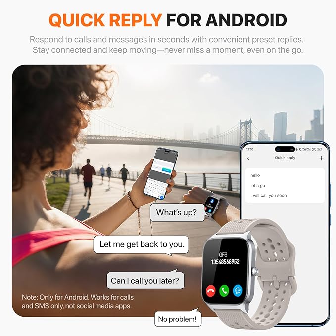 Smart Watch for Women Men - Answer/Make Call, Fitness Tracker Smartwatch for Android iPhone Compatible, 120+ Sports Modes Step Counter Sleep Female Cycle (Silver)