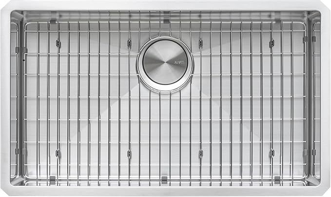 Ruvati 32-inch Rounded Corner Undermount Kitchen Sink Single Bowl – 16 Gauge Stainless Steel Kitchen Sink with Accessories and Brushed Finish hides scratches, Easy-to-Clean Undermount Sinks - RVH7400